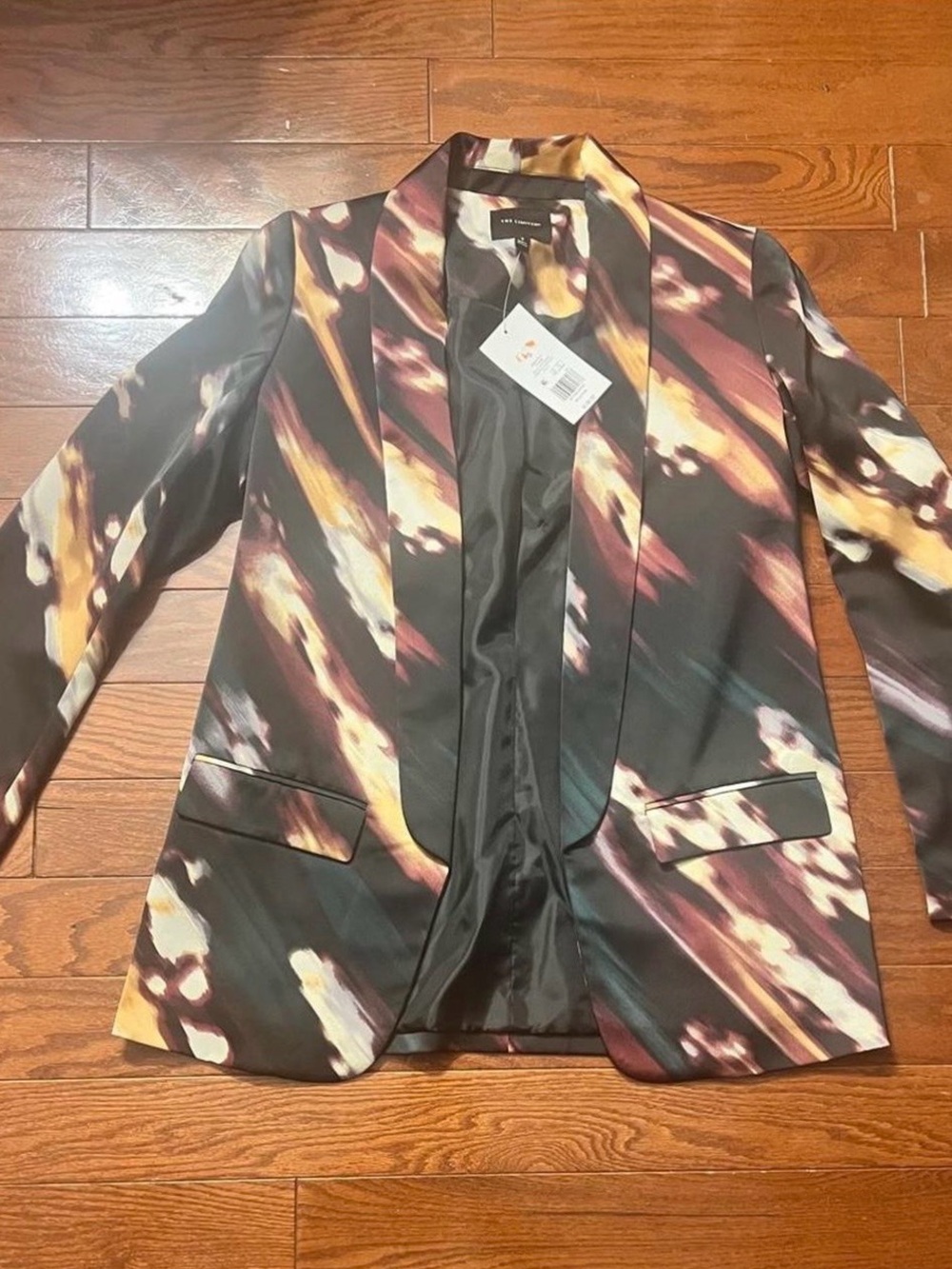 The Limited Black Multicolor Brushstroke Blazer